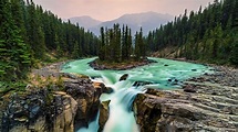 Waterfall Jasper National Park Canada Wallpaper 5k Ultra HD ID:3787
