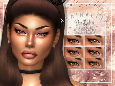 Alainalina Fox Eyeliner Sims 4 Cc Makeup Fox Eyes Liner Hq