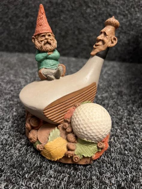 Rare Tom Clark Gnome Signed Golf Ball Club Woody Coin 1998 6 5395 59