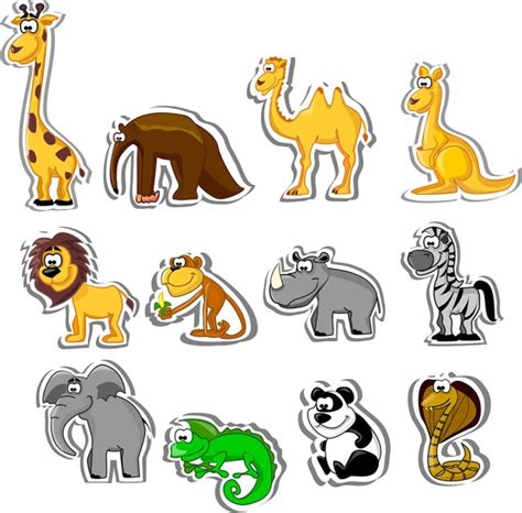 Big Set Of Cartoon Animals Stock Vector Image By ©virinaflora 19810841