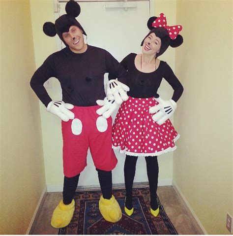 Mickey And Minnie Mouse Homemade Halloween Couples Costumes