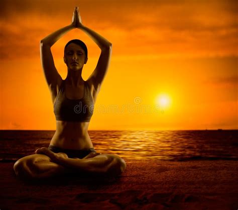 Silhouette Yoga Poses On White Woman Asana Position Exercise Stock Photo Image Of Health