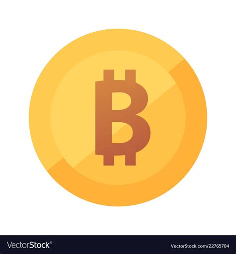 Bitcoin Gold Flat Icon Round Logo Royalty Free Vector Image