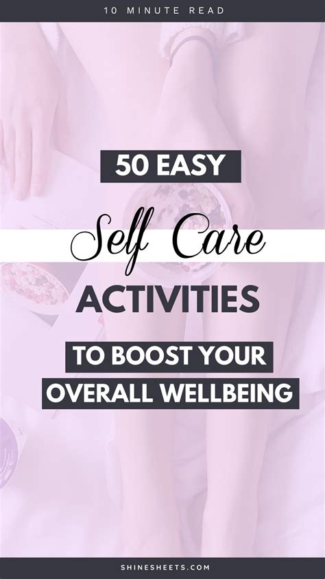 50 Easy Self Care Ideas And Activities To Boost Your Beauty Health And Wellbeing Personal
