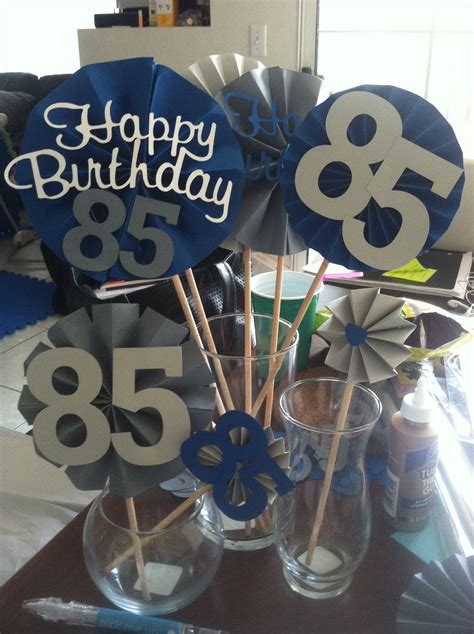 She used a small table top a center piece for grandma. Grandpas 85th birthday! (With images) | 85th birthday ...