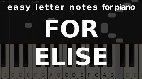 Fur elise was composed mostly in the key of a minor and in c major and f major in the midsection briefly. Fur Elise Piano Sheet Music With Letters - Advance Sheet Music