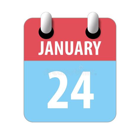 January 24th Day 24 Of Monthsimple Calendar Icon On White Background