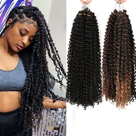 18 Crochet Hair Curly Braids Synthetic Kanekalon Passion Twist Hair