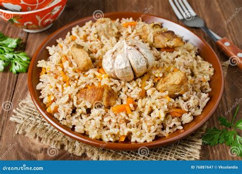 Rice Pilaf With Meat And Vegetables Stock Image Image Of Dinner Meat