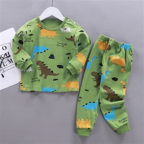 2pcsset Toddlers Kids Infants Newborn Clothes Set Baju Tidur Baby Boy