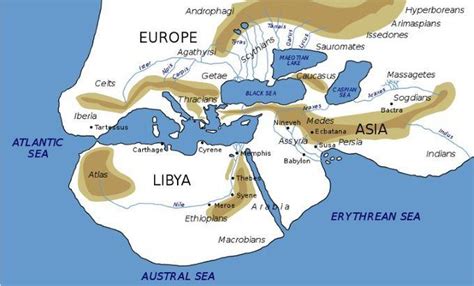 Map Of The World As Herodotus The Father Of History Knew It