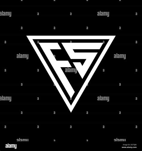 Fs Logo Monogram With Tirangle Shape Isolated On Black Background