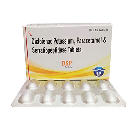 Diclofenac Potassium Paracetamol And Serratiopeptidase Tablets At Best Price In Murshidabad