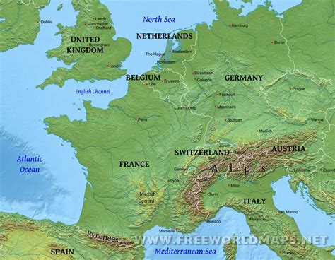 Europe Map Physical Features Draw A Topographic Map