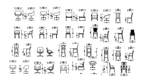 Classic Chair All Sided Elevation Block Drawing Details Dwg File Cadbull