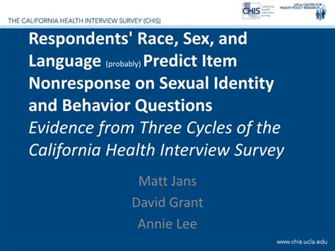 Pdf Respondents Race Sex And Language Probably Predict Item Nonresponse On Sexual