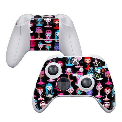 Microsoft Xbox Series S Controller Skin Punky Goth Dollies By Fluff DecalGirl