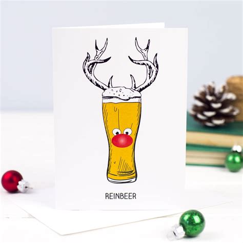 Reinbeer Funny Beer Christmas Card By Of Life And Lemons