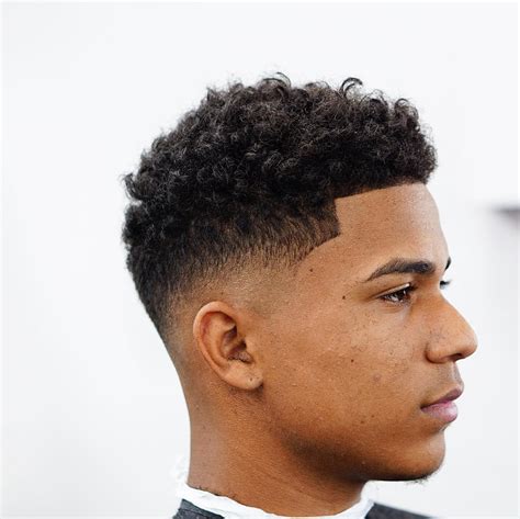 Low Fade Black Men Haircuts With Parts