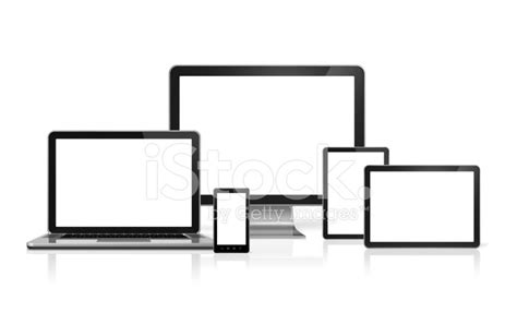 Computer Laptop Mobile Phone And Digital Tablet Pc Stock Photo