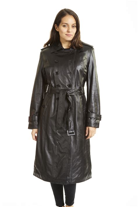 Excelled Women S Lambskin Leather Trench