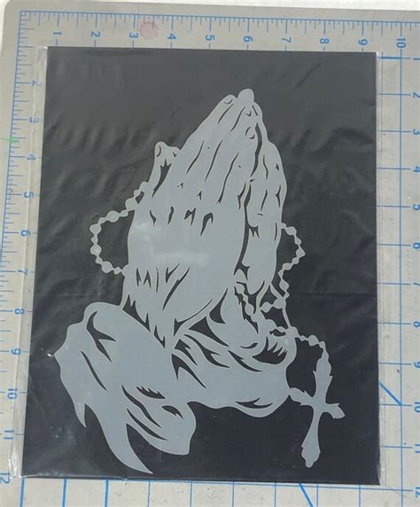 Two Layers Mylar Reusable Stencil Praying Hands Design For Etsy