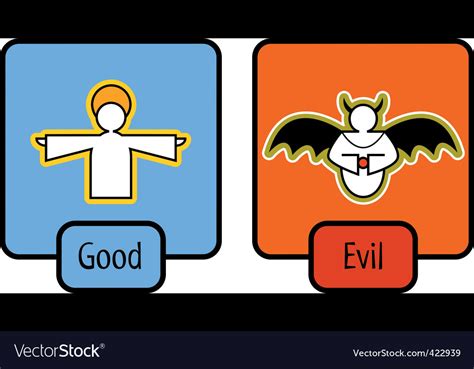 Good And Evil Symbols Royalty Free Vector Image