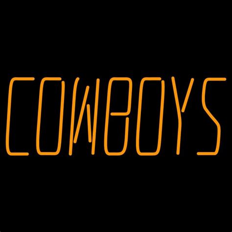 Custom Oklahoma State Cowboys Wordmark Pres Logo Ncaa Neon Sign Neon