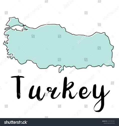 Doodle Freehand Map Sketch Of Turkey Vector Royalty Free Stock