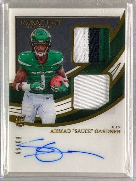 2022 Panini Immaculate Ahmad Sauce Gardner RPA 69 99 Matthew Bullock Auctioneers