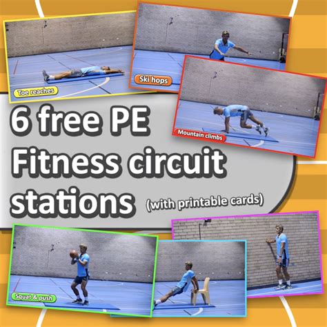 Fitness Circuit Station Cards Kindy Grade 3 Pe Lesson Ideas