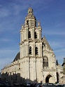 Campanario de la Catedral de San Luis de Blois, de estilo gótico tardío.