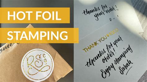 Hot Foil Stamping On Packaging Youtube