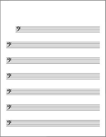 18 treble clef note flashcards (11 cm x 9.5 cm). Blank Sheet Music | Lead Sheet, Bass Clef