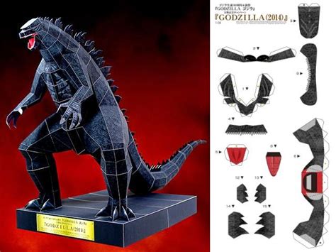 Godzilla 2014 Paper Model Tektonten Papercraft
