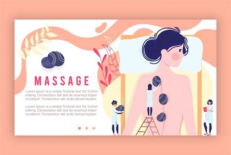 procédures de massage service illustration vectorielle dessin animé plat minuscule masseurs