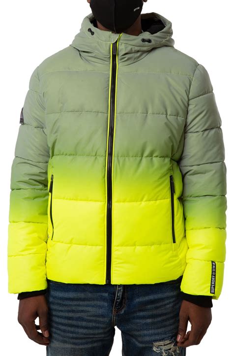 Ombre Reflective Puffer Jacket