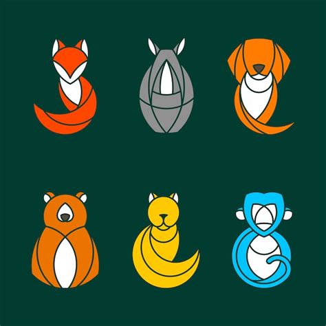 Free Vector Set Of Colorful Animal Vectors