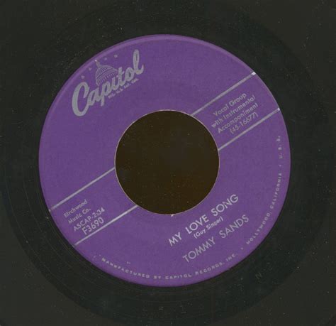 Tommy Sands 7inch Ring A Ding A Ding My Love Song 7inch 45rpm