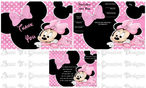 Baby Minnie Baby Shower Invitation Disney Inspired Baby Etsy