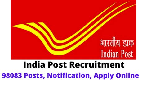 India Post Recruitment 2022 98083 Posts Notification Apply Online