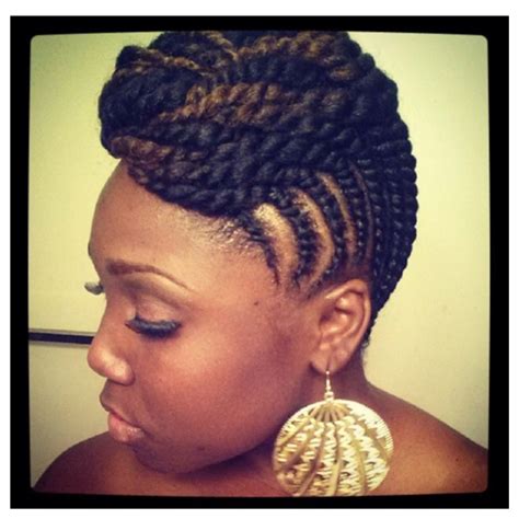 2020 Latest Two Strand Twist Updo Hairstyles For Natural Hair
