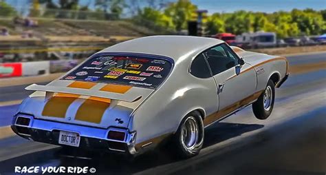 Awesome Hurst Olds 442 Drag Racing At Byron Hot Cars