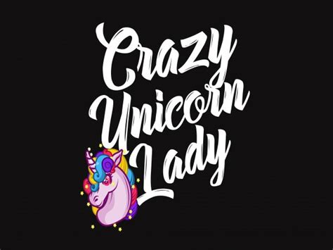 Crazy Unicorn Lady Vector Shirt Design Buy T Shirt Designs