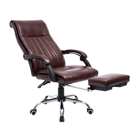 It's supposed to be very responsive, from the headrest that supports your head while reclining but disappears when sitting. Modern Reclining Adjustable Swivel Office Chair with Footrest