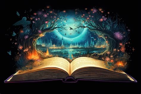 Premium Ai Image Illustration Of A Magical Book That Contains Fantastic