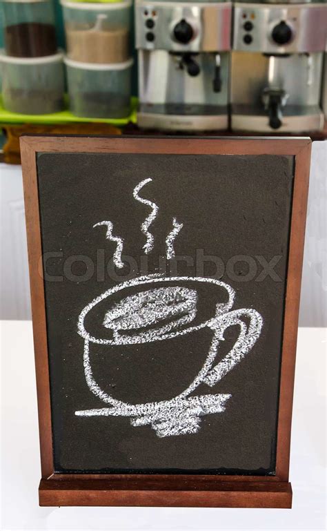 Blackboard Of Menu Coffee In Coffeeshop Stock Image Colourbox
