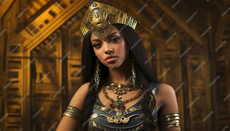 premium ai image the most beautiful teen egyptian girl imaginable elaborate ancient egyptian