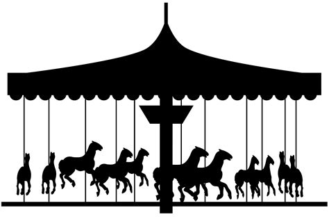Carousel Horse Silhouette Free Vector Silhouettes