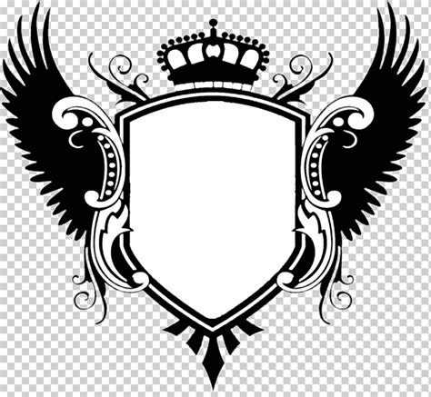 Ilustración De Logotipo En Blanco Y Negro Diseño De Logotipo De Escudo